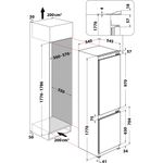Indesit-Combine-refrigerateur-congelateur-Encastrable-B-18-A1-D-I-Acier-2-portes-Technical-drawing