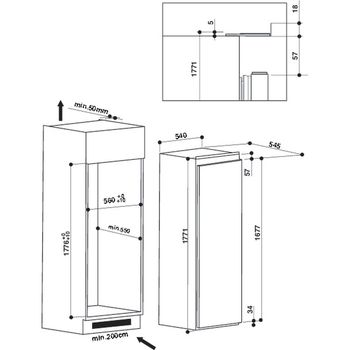 Indesit-Refrigerateur-Encastrable-ZSIN-1801-AA-Blanc-Technical-drawing