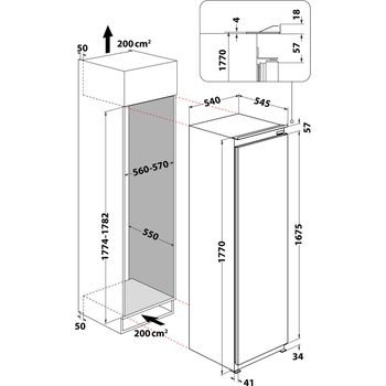 Indesit-Refrigerateur-Encastrable-SIN-1801-AA-Blanc-Technical-drawing