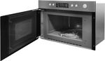 Indesit Four micro-ondes Encastrable MWI 5213 IX Stainless Steel Electronique 22 Micro-ondes + gril 750 Perspective open