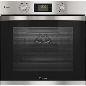 Four encastrable Indesit : couleur inox, pyrolyse - IFWS 3844 JP IX