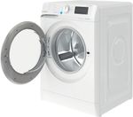 Indesit Lave-linge Pose-libre BWBE81484XWFR N Blanc Lave-linge frontal C Perspective open