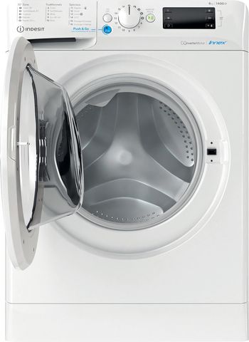 Indesit Lave-linge Pose-libre BWBE81484XWFR N Blanc Lave-linge frontal C Frontal open