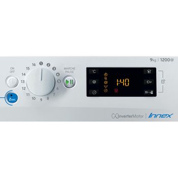 Indesit-Lave-linge-Pose-libre-BWDE91284XWFR-N-Blanc-Lave-linge-frontal-C-Control-panel