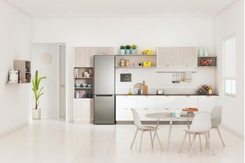Indesit Combiné réfrigérateur congélateur Pose-libre INFC9 TI22X Inox 2 portes Lifestyle frontal