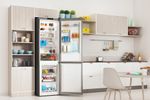 Indesit-Combine-refrigerateur-congelateur-Pose-libre-INFC9-TI22X-Inox-2-portes-Lifestyle-perspective-open