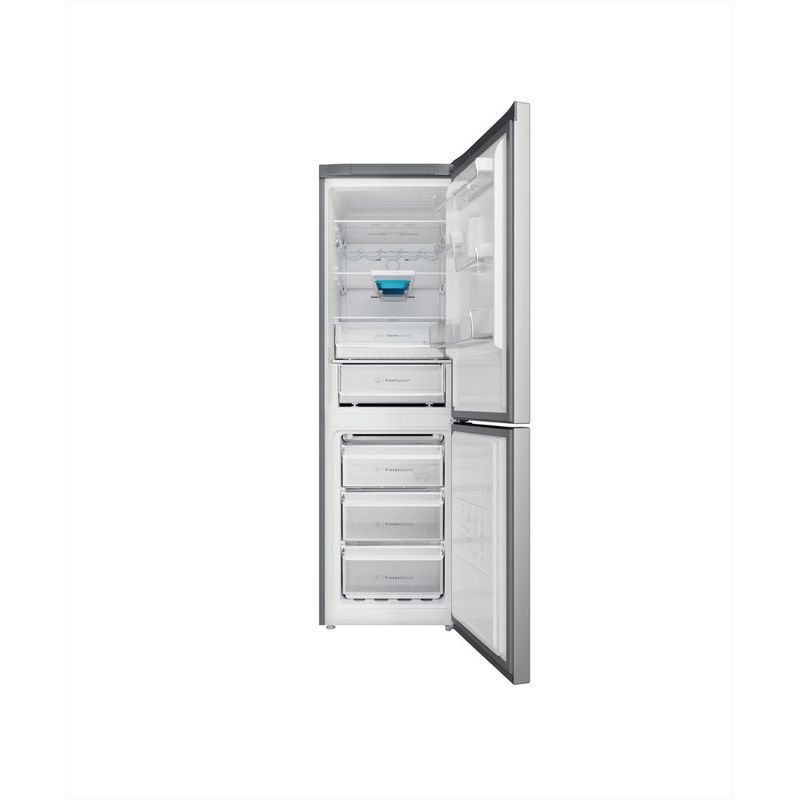 Indesit-Combine-refrigerateur-congelateur-Pose-libre-INFC8-TT33X-Inox-2-portes-Frontal-open