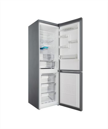 Indesit Combiné réfrigérateur congélateur Pose-libre INFC9 TO32X Inox 2 portes Perspective open