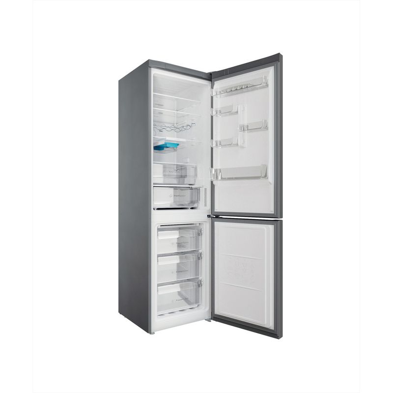 Indesit-Combine-refrigerateur-congelateur-Pose-libre-INFC9-TO32X-Inox-2-portes-Perspective-open