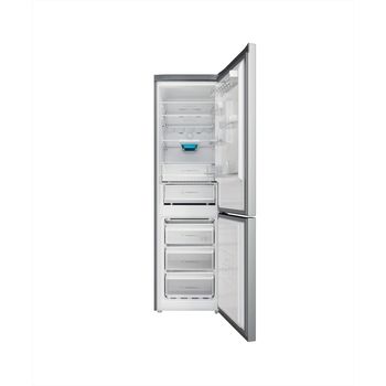 Indesit-Combine-refrigerateur-congelateur-Pose-libre-INFC9-TO32X-Inox-2-portes-Frontal-open