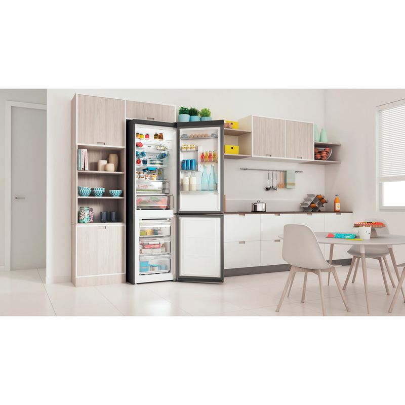 Indesit-Combine-refrigerateur-congelateur-Pose-libre-INFC9-TO32X-Inox-2-portes-Lifestyle-perspective-open