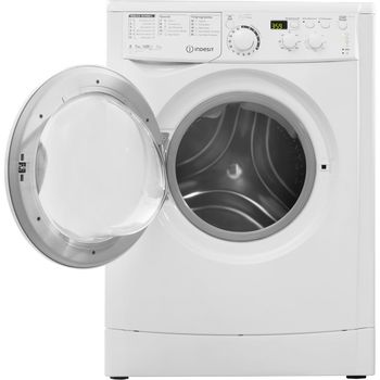 Indesit-Lavante-sechante-Pose-libre-EWDD-7145-W-FR-Blanc-Lave-linge-frontal-Frontal-open