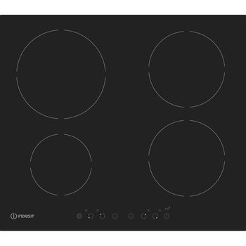 Indesit-Table-de-cuisson-IVIA-640-C-Noir-Induction-vitroceramic-Frontal