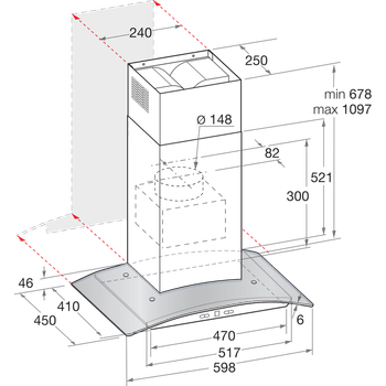 Indesit-Hotte-Encastrable-IHGC-6.4-AM-X-Inox-Mural-Mecanique-Technical-drawing