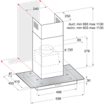 Indesit-Hotte-Encastrable-IHF-6.4-AM-X-Inox-Mural-Mecanique-Technical-drawing