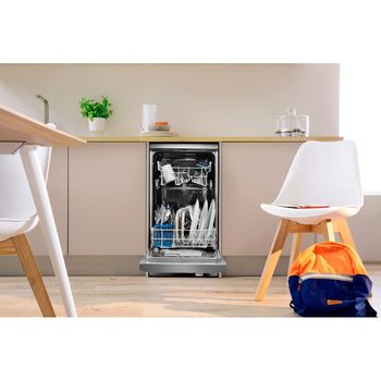 Indesit-Lave-vaisselle-Pose-libre-DSR-26B17-NX-Pose-libre-A-Lifestyle-frontal-open