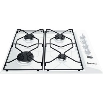 Indesit-Table-de-cuisson-PAA-642--I-WH--Blanc-GAS-Frontal-top-down