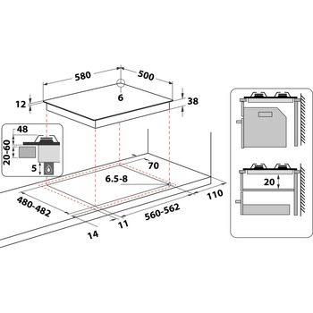 Indesit-Table-de-cuisson-PAA-642-IX-I-WE-Inox-GAS-Technical-drawing