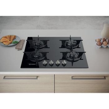 Indesit-Table-de-cuisson-PR-642--I--BK--Noir-GAS-Lifestyle-frontal