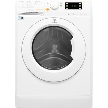 Indesit-Lavante-sechante-Pose-libre-XWDE-751680X-W-FR-Blanc-Lave-linge-frontal-Frontal