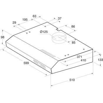 Indesit-Hotte-Encastrable-ISLK-66-AS-X-Inox-Pose-libre-Mecanique-Technical-drawing