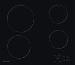 Indesit Table de cuisson RI 161 C Noir Radiant vitroceramic Frontal