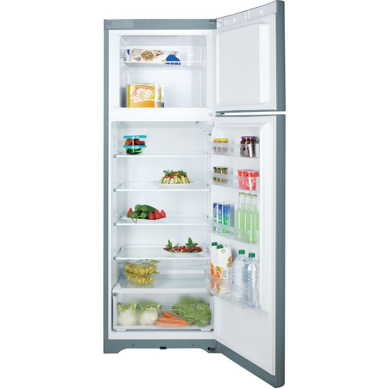 Indesit-Combine-refrigerateur-congelateur-Pose-libre-TIAA-10-SI.1-Argent-2-portes-Frontal-open