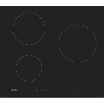 Indesit-Table-de-cuisson-IVIA-630-XS-C-Noir-Induction-vitroceramic-Frontal