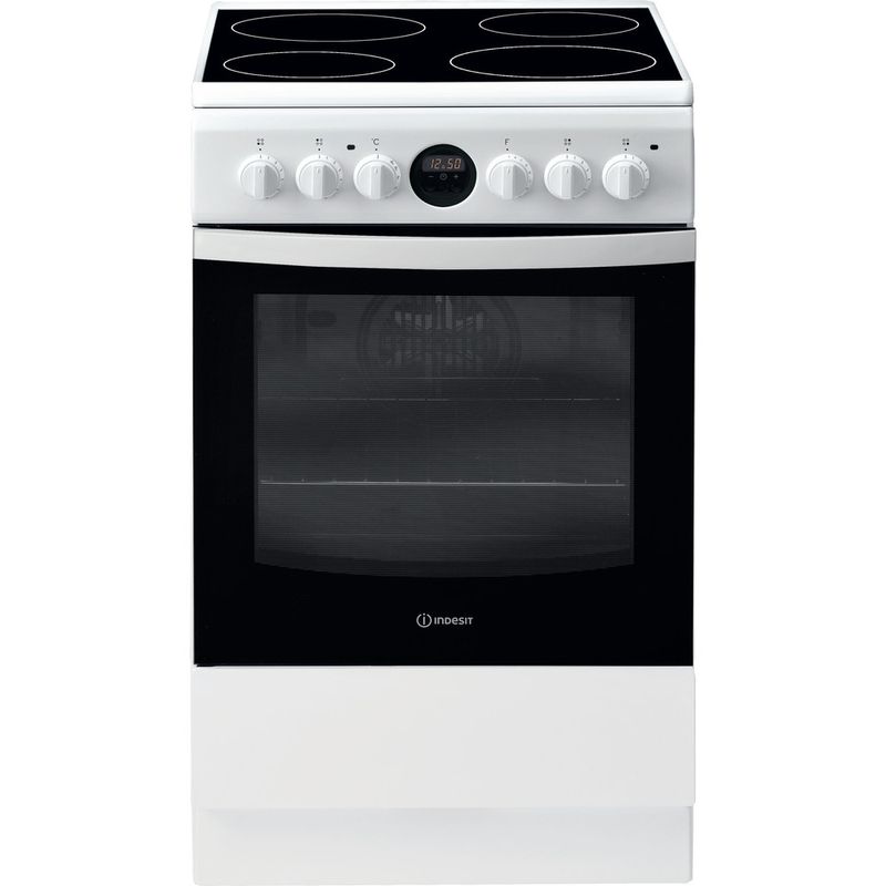 Indesit-Cuisiniere-IS5V5CCW-E-Blanc-Electrique-Frontal