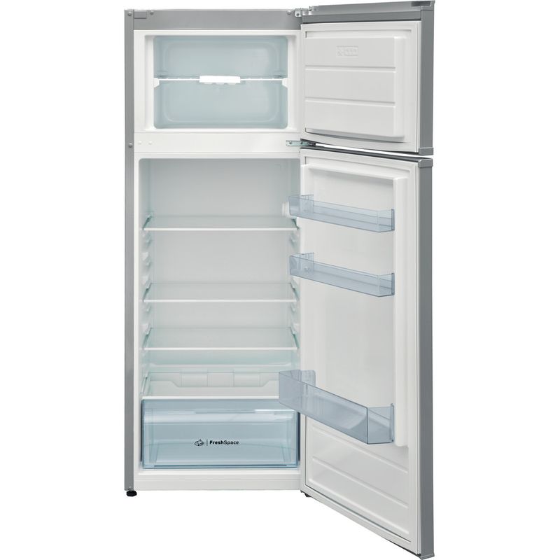 Indesit-Combine-refrigerateur-congelateur-Pose-libre-I55TM-4110-S-Argent-2-portes-Frontal-open