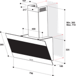 Indesit-Hotte-Encastrable-IHVP-83F-LM-K-Noir-Mural-Mecanique-Technical-drawing