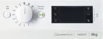 Indesit Lave-linge Pose-libre MTWE 81683 WK FR Blanc Lave-linge frontal D Control panel