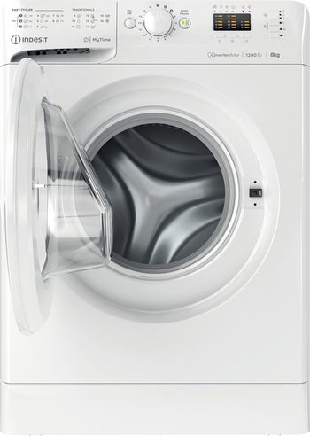 Indesit Lave-linge Pose-libre MTWA 81283 W EU Blanc Lave-linge frontal D Frontal open