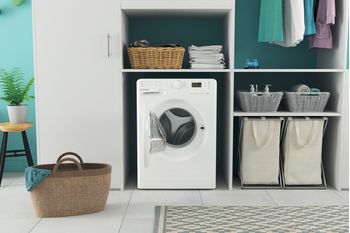 Indesit Lave-linge Pose-libre MTWA 81283 W EU Blanc Lave-linge frontal D Lifestyle frontal open