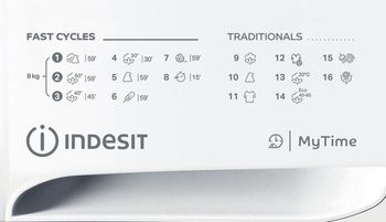 Indesit Lave-linge Pose-libre MTWA 81283 W EU Blanc Lave-linge frontal D Program