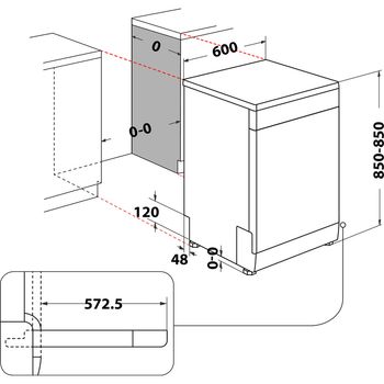 Indesit-Lave-vaisselle-Pose-libre-DFO-3T133-A-F-X-Pose-libre-D-Technical-drawing