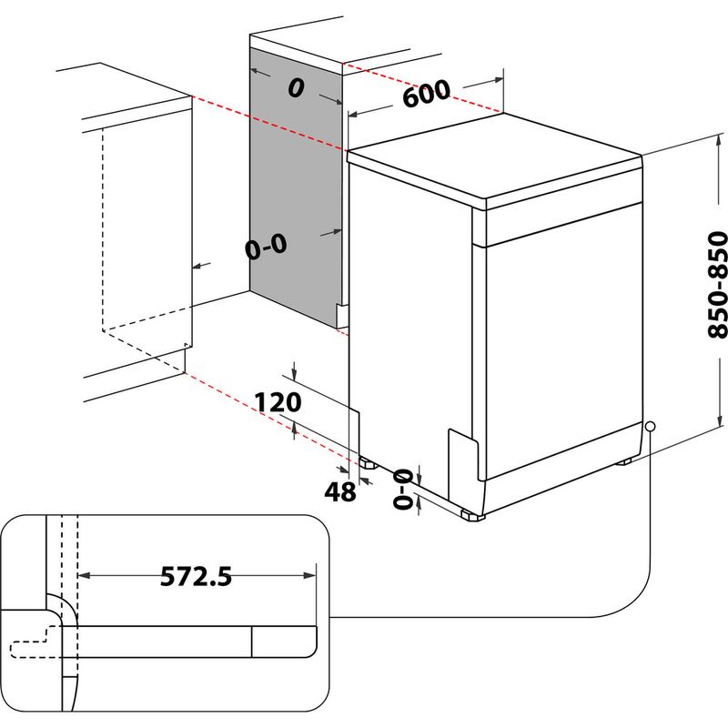 Indesit-Lave-vaisselle-Pose-libre-DOFC-2B-16-Pose-libre-F-Technical-drawing