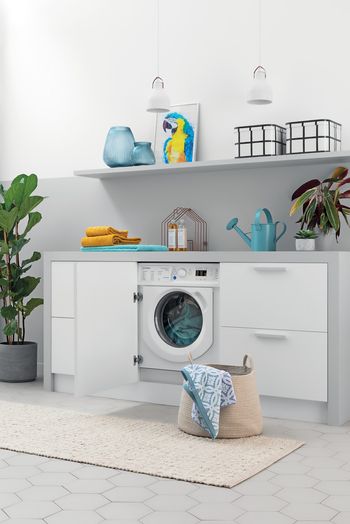 Indesit Lavante-séchante Encastrable BI WDIL 861484 EU Blanc Lave-linge frontal Lifestyle frontal