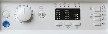 Indesit Lavante-séchante Encastrable BI WDIL 861484 EU Blanc Lave-linge frontal Control panel