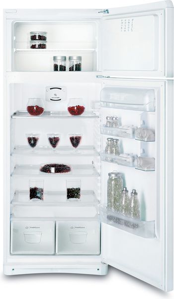 Indesit Combiné réfrigérateur congélateur Pose-libre TAA 5 V 1 Blanc 2 portes Frontal open