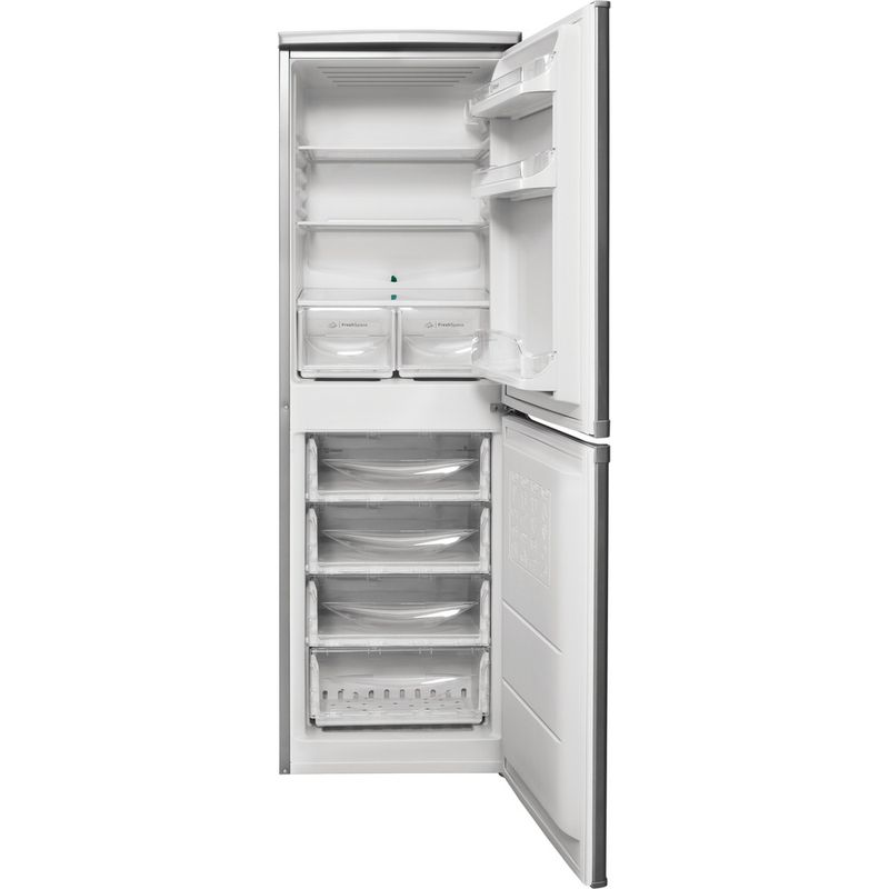 Indesit-Combine-refrigerateur-congelateur-Pose-libre-CAA-55-NX-1-Inox-2-portes-Frontal-open