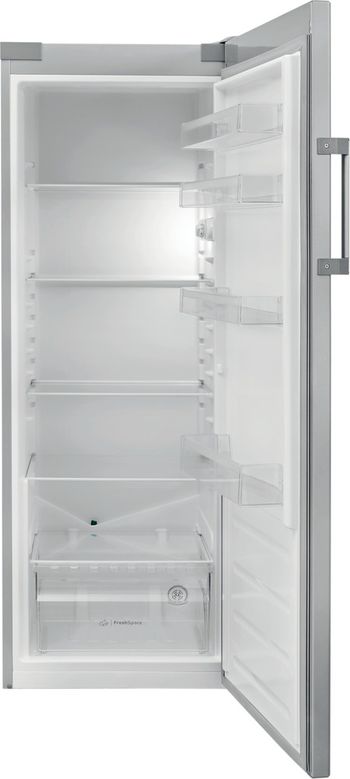 Indesit Réfrigérateur Pose-libre SI6 1 S Argent Frontal open