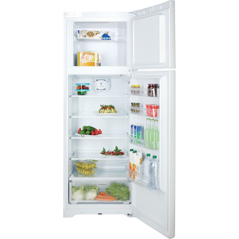 Indesit-Combine-refrigerateur-congelateur-Pose-libre-TIAA-12-V-1-Blanc-2-portes-Frontal-open
