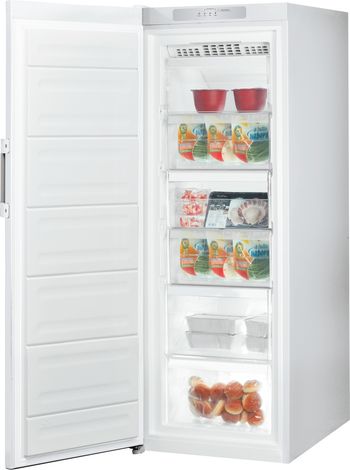 Indesit Congélateur Pose-libre UI6 F1T W1 Blanc Perspective open