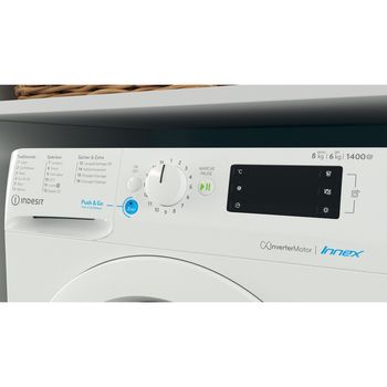 Indesit-Lavante-sechante-Pose-libre-BDE861483XWFR-N-Blanc-Lave-linge-frontal-Lifestyle-control-panel