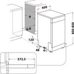 Indesit Lave-vaisselle Pose-libre DSFC 3T117 Pose-libre F Technical drawing