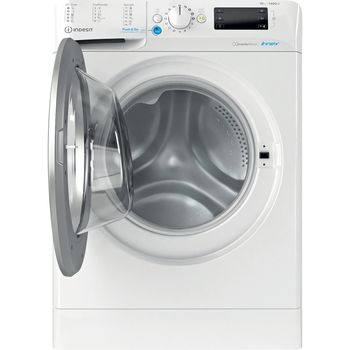 Indesit-Lave-linge-Pose-libre-BWE-101483X-WS-EU-N-Blanc-Lave-linge-frontal-D-Frontal-open