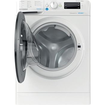 Indesit-Lavante-sechante-Pose-libre-BDE961483XWKFR-N-Blanc-Lave-linge-frontal-Frontal-open