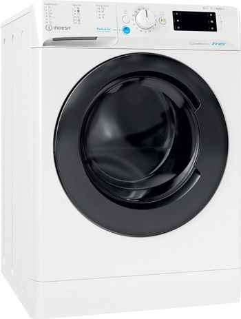 Indesit-Lavante-sechante-Pose-libre-BDE-1071482X-WK-EU-N-Blanc-Lave-linge-frontal-Perspective