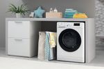 Indesit Lavante-séchante Pose-libre BDE 1071482X WK EU N Blanc Lave-linge frontal Lifestyle perspective